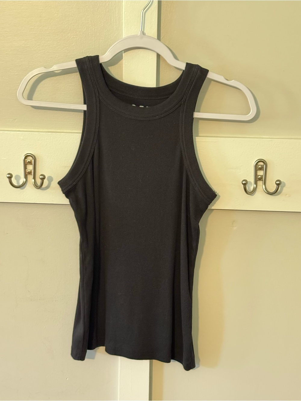 LOFT Black Ribbed Racerback Tank